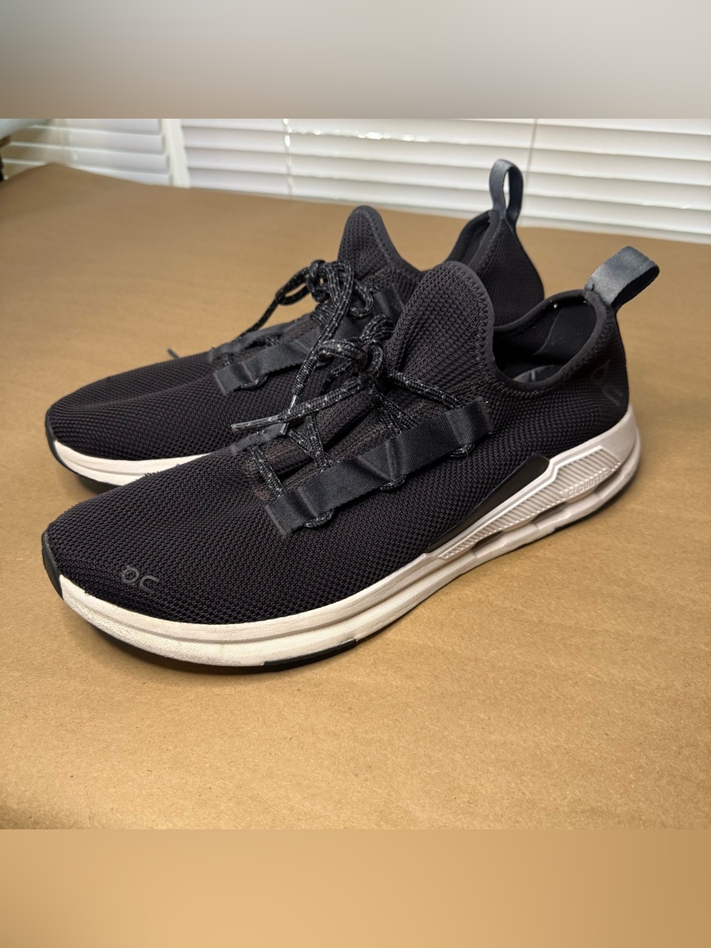 On Running Black Knit Slip-On Sneakers with White Midsole